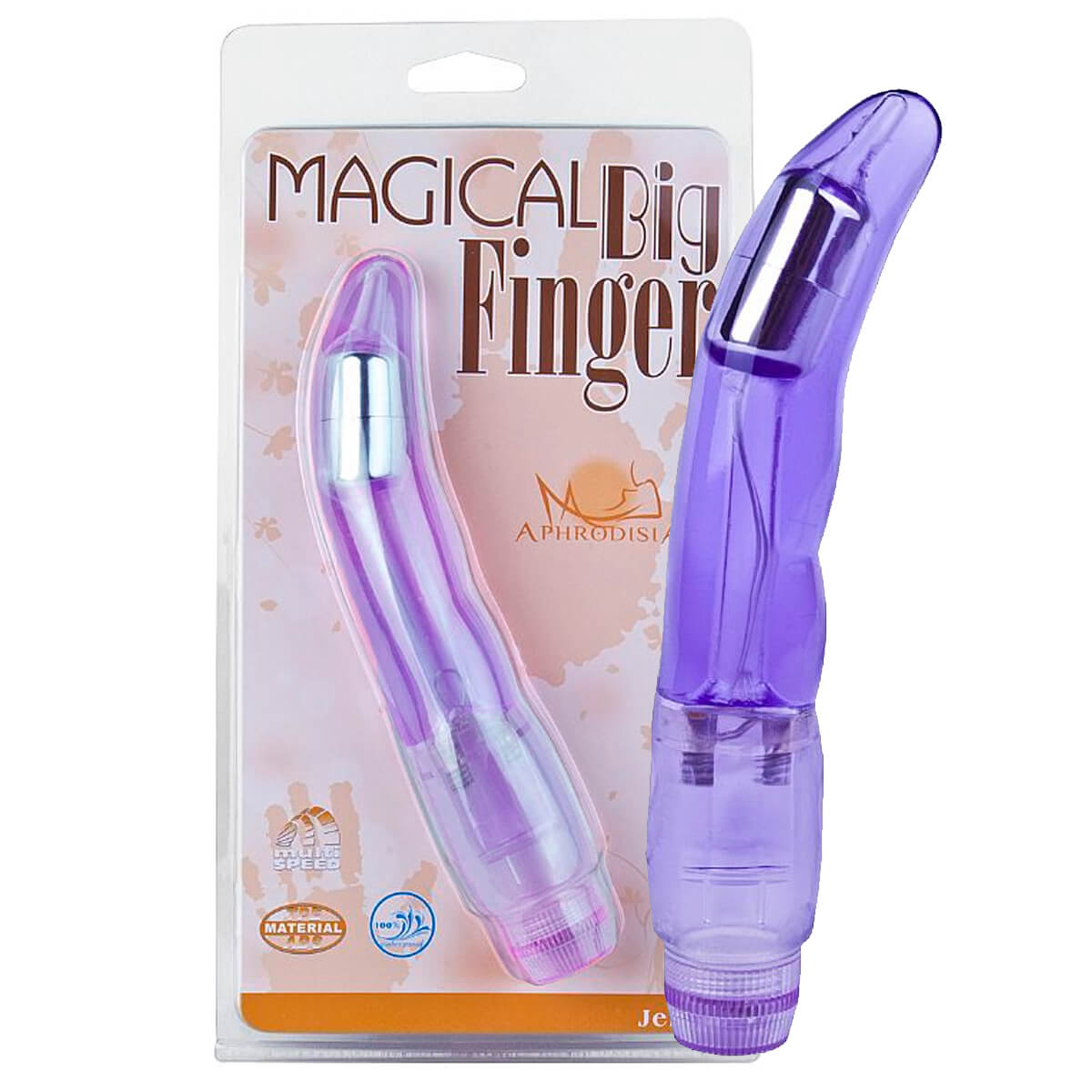 Magical Big Finger Vibrador Multivelocidade Jelly Ponto G Sexy Import