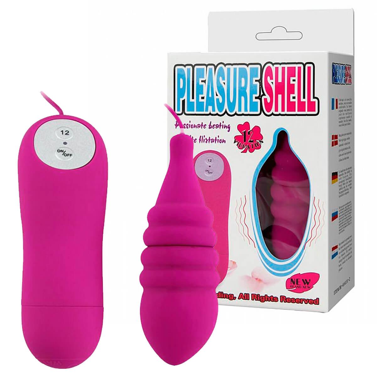Pleasure Shell Bullet com Fio 12 Vibrações Miss Collection Pleasure Shell Bullet com Fio 12 Vibrações Miss Collection