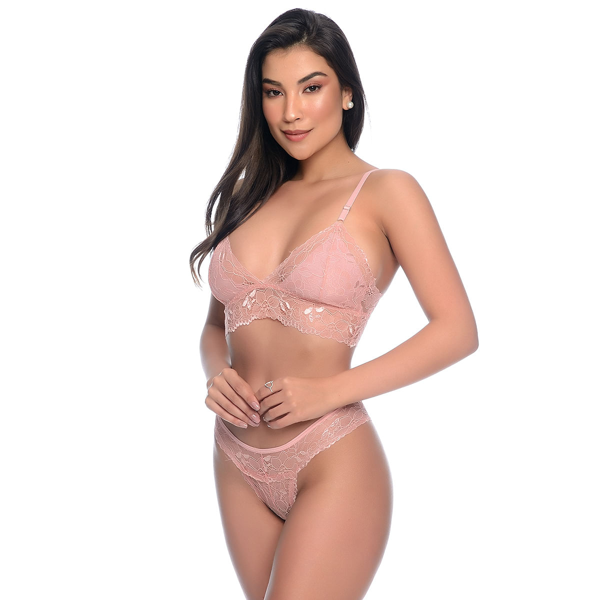 Conjunto Tanga Jack em Renda sem Bojo Mabrumar
