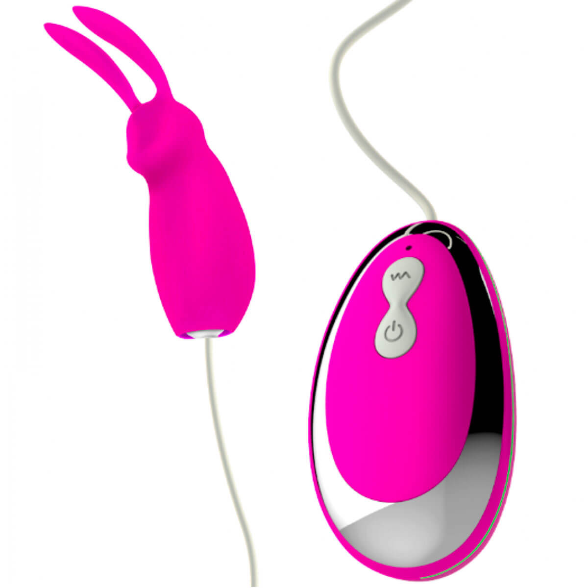 Vibrador Cápsula em Formato de Coelho com Controle Remoto e 20 Vibrações Miss Collection Vibrador Cápsula em Formato de Coelho com Controle Remoto e 20 Vibrações Miss Collection