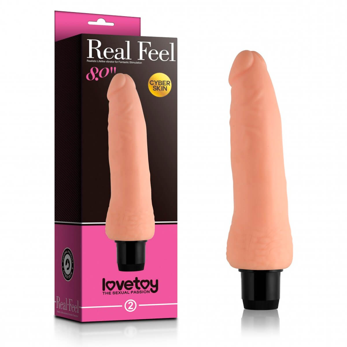 Real Feel Lovetoy Pênis Realístico com Vibração 20,3x3,4 cm Miss Collection