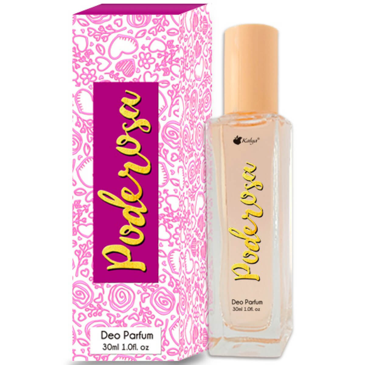 Poderosa Deo Parfum Perfume com Estimulador de Feromônio 30ml Kalya