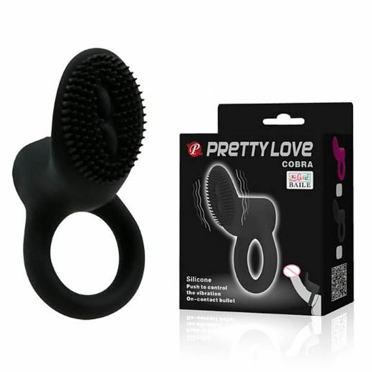 Pretty Love Cobra Anel Peniano com Estimulador Clitoriano e Vibro Sexy Import