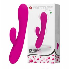 Pretty Love Victor Vibrador de Ponto G com Estimulador Clitoriano com 30 Modos de Vibração Sexy Impo