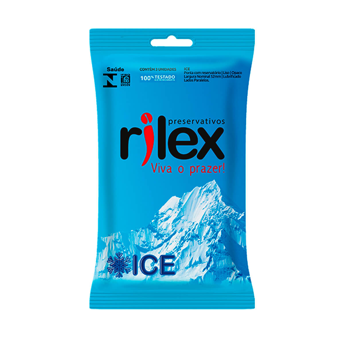Preservativo Lubrificado Ice 3 Unidades Rilex