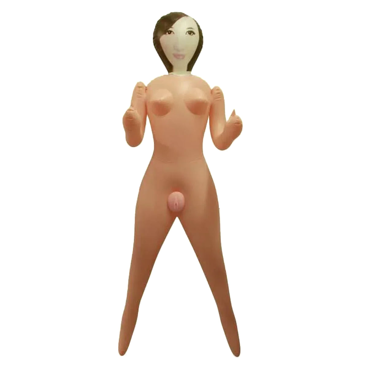 Boneca Inflável com Rosto 3D e Vagina e Anus em Cyberskin Penetráveis Miss Collection