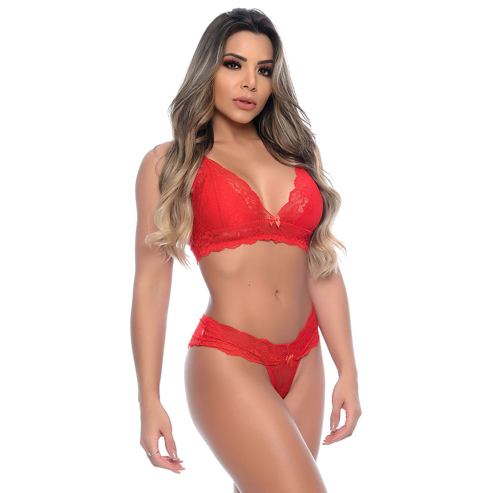 Conjunto Delicado em Renda Patitex