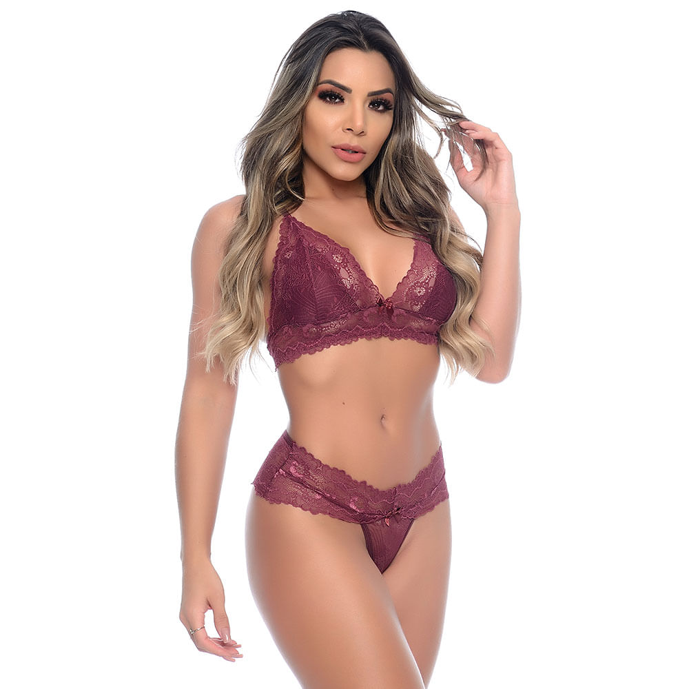 Conjunto Delicado em Renda Patitex