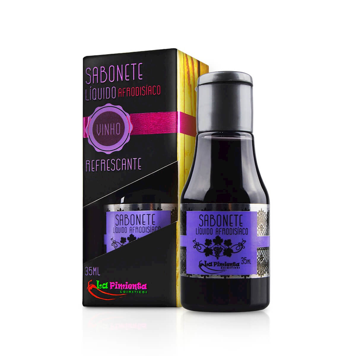 Sabonete Líquido Refrescante e Afrodisíaco com Aroma de Vinho 35ml La Pimienta