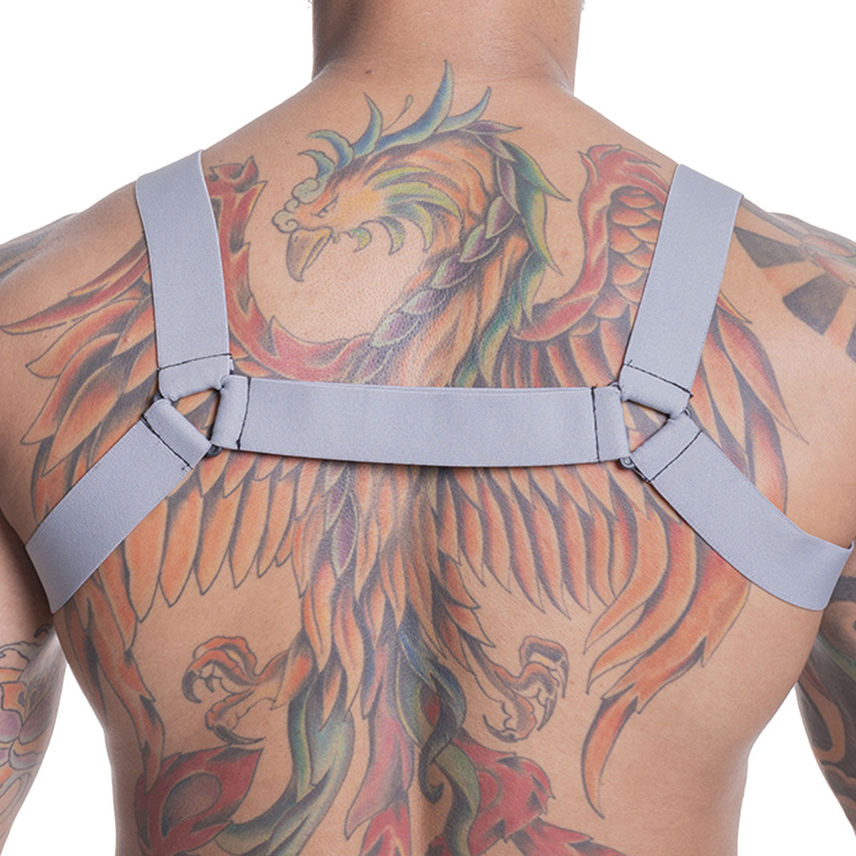 Harness em Elástico Cinza com Triângulo SD Clothing