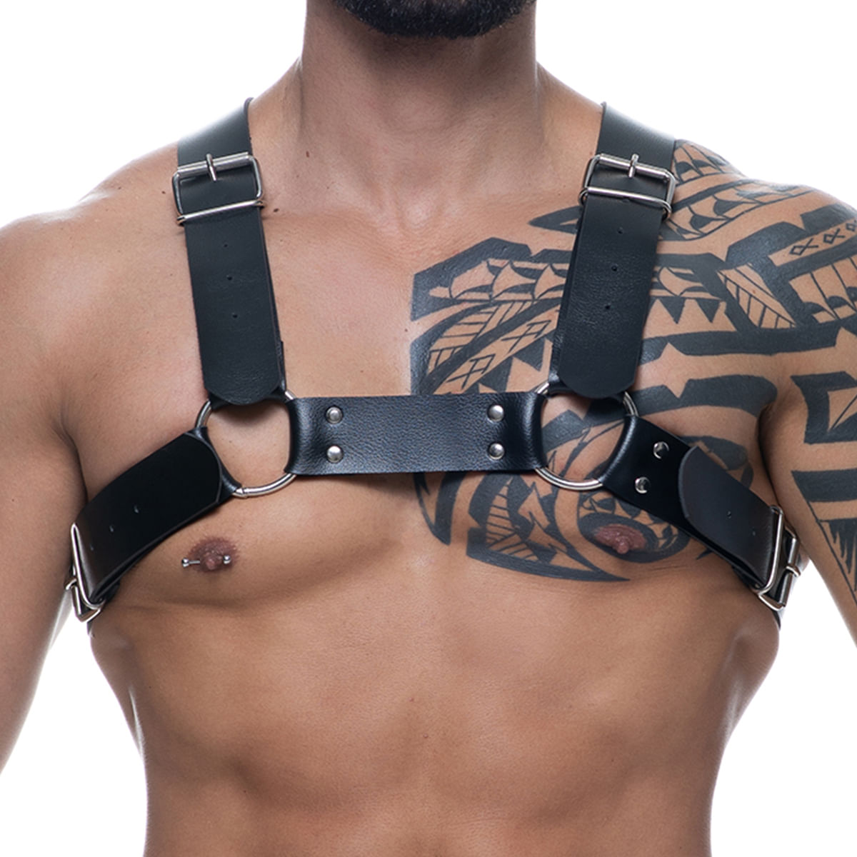 Harness Premium Arreio Masculino em Couro SD Clothing