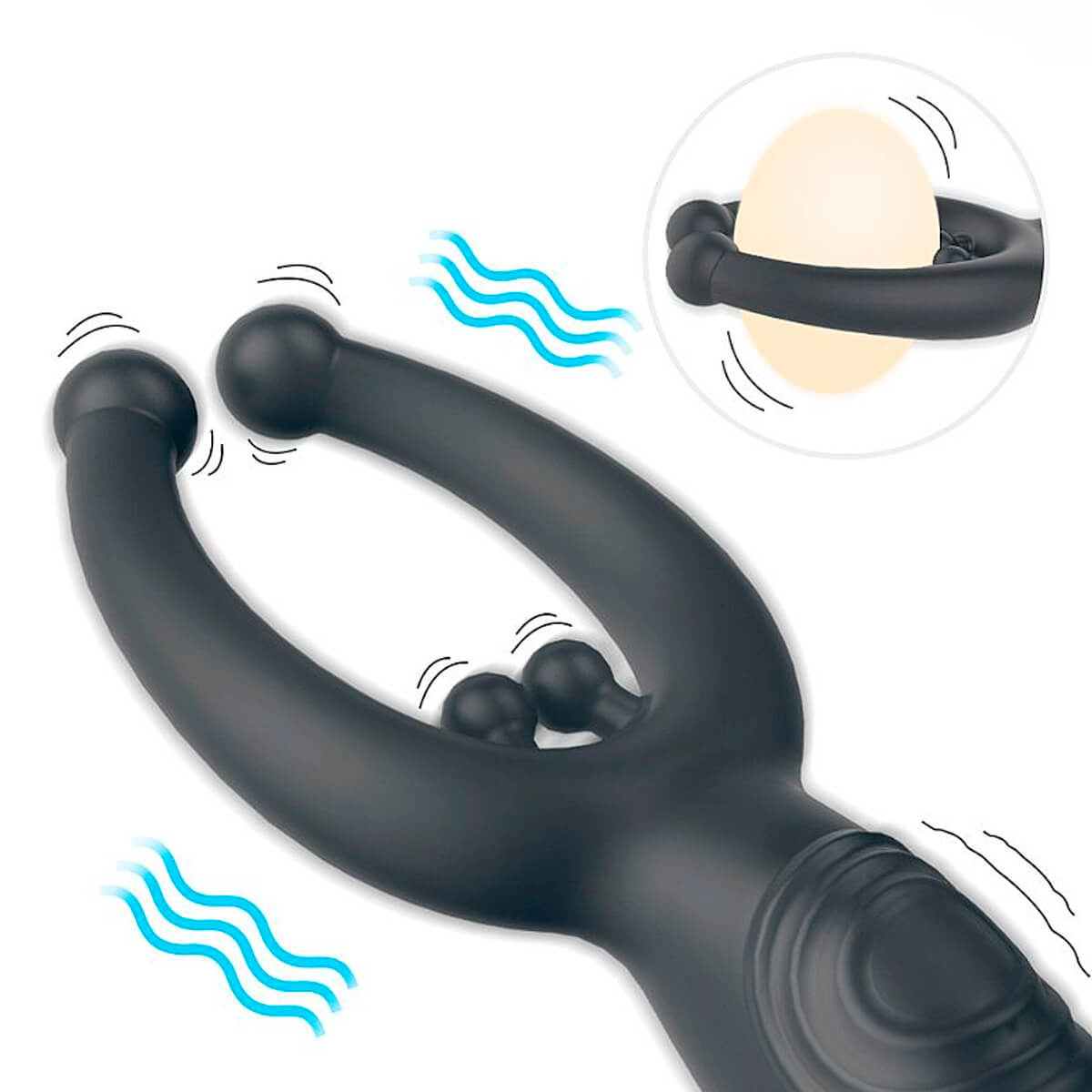 S-Hande Demon-RCT Massageador de Próstata e Anel com 9 Modos de Vibração Sexy Import
