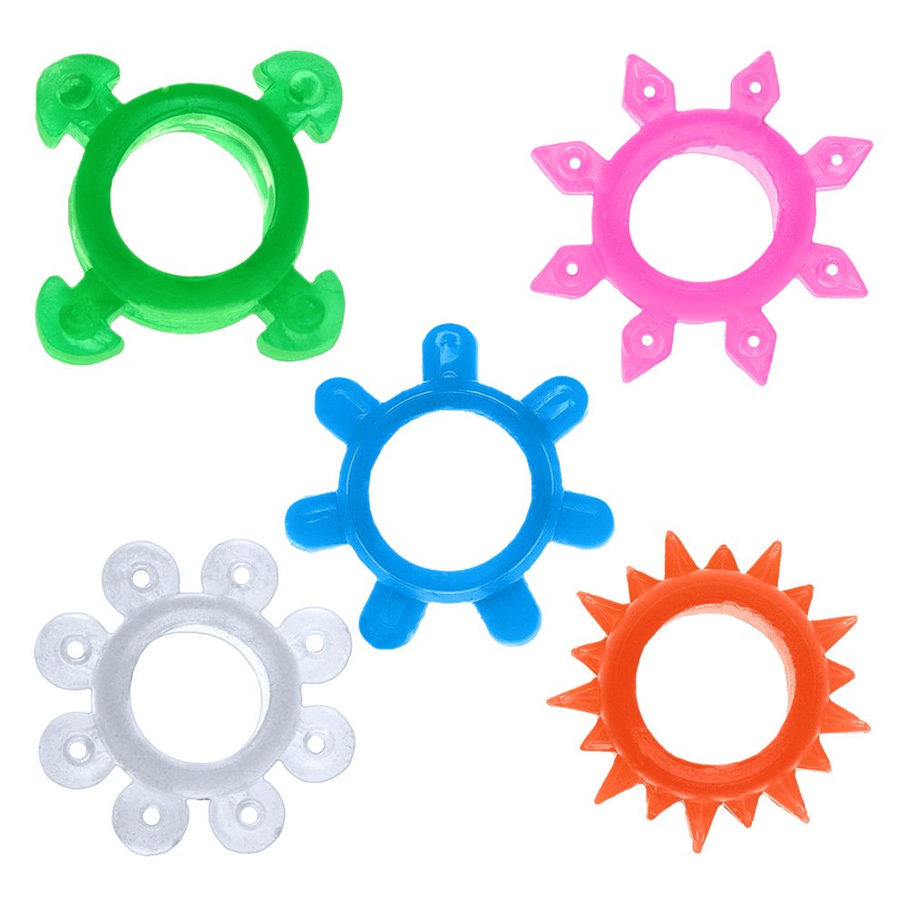 Anel estimulador colorido mega strech diversão ao cubo