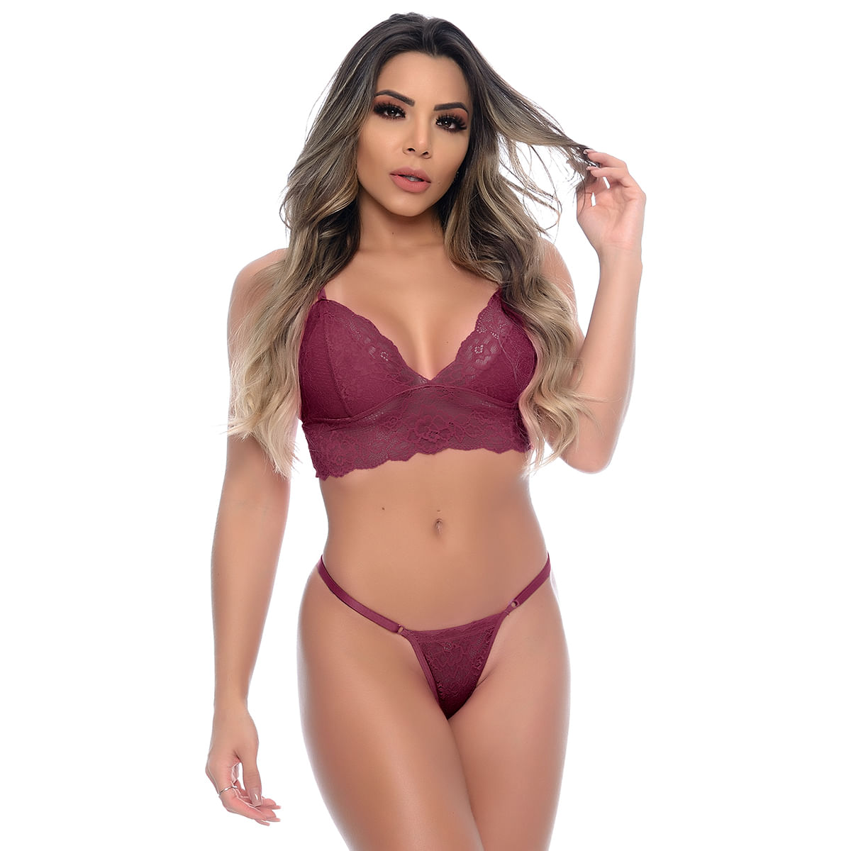 Conjunto Suspiro em Renda Patitex
