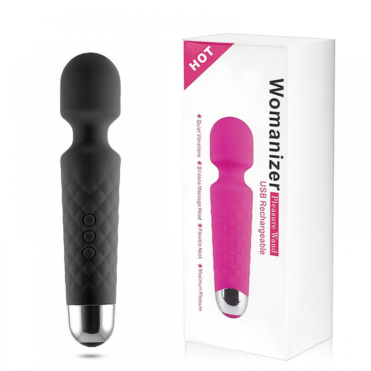Massageador Íntimo Recarregável com Cabeça Flexível e 20 Funções Miss Collection