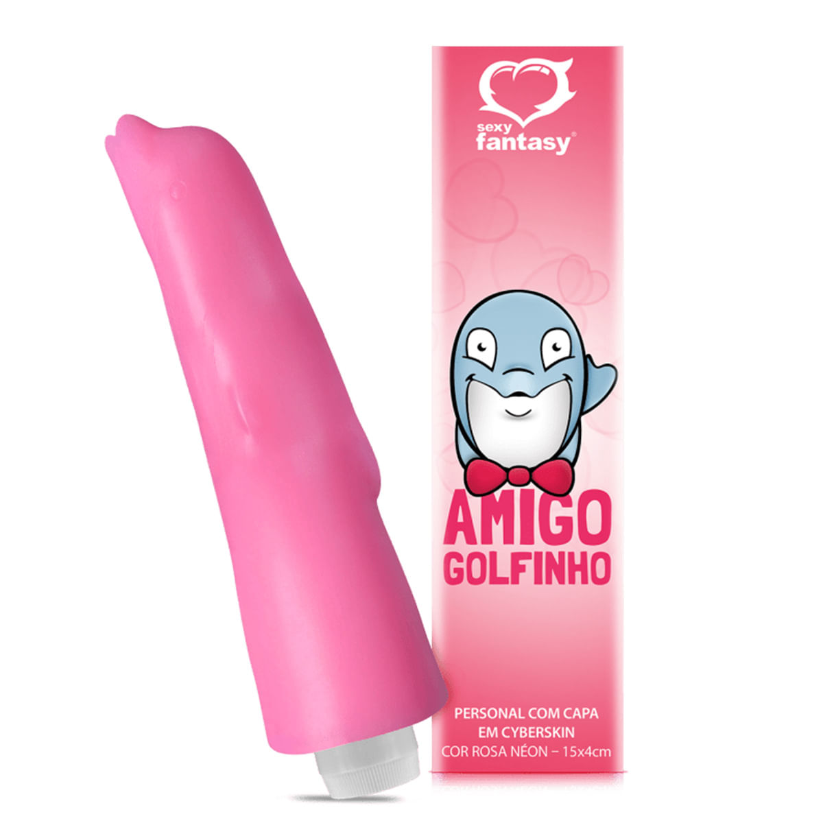 Amigo Golfinho Vibrador com Capa Peniana em Cyber Skin 15x4,5 cm Sexy Fantasy Amigo Golfinho Vibrador com Capa Peniana em Cyber Skin 15x4,5 cm Sexy Fantasy