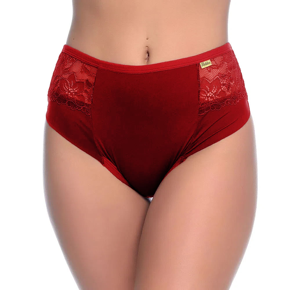 Tanga Verônica em Microfibra e Renda Patitex
