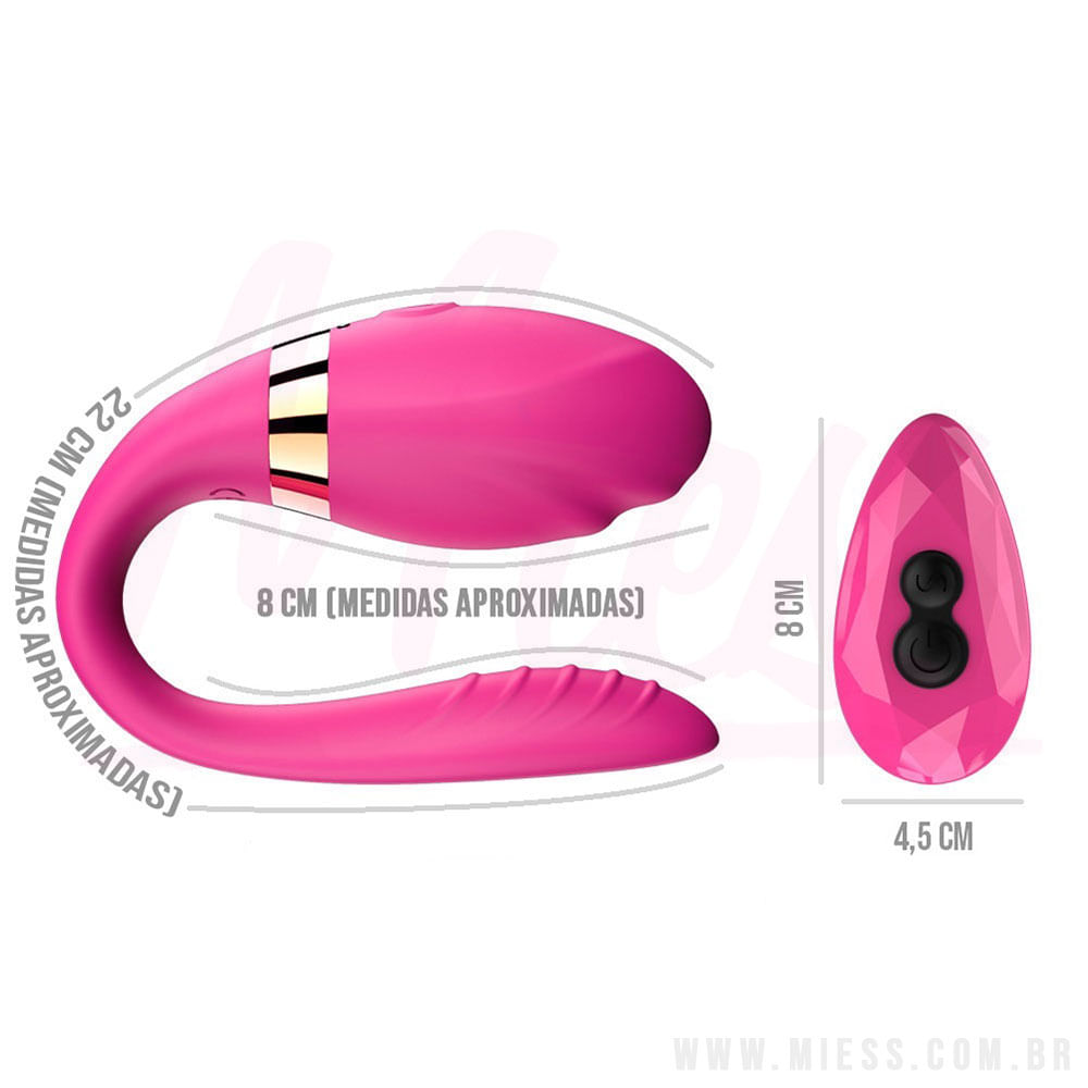 Sex Massage Anna Vibrador para Casal em Silicone Super Macio ABS com Controle Remoto Miss Collection