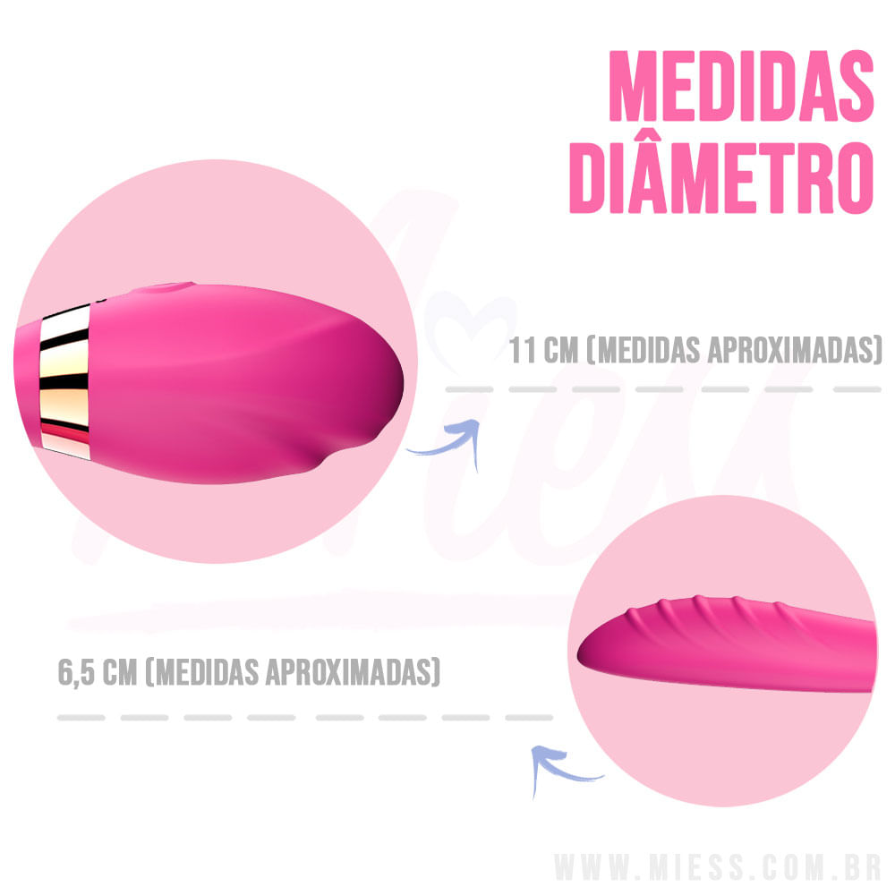 Sex Massage Anna Vibrador para Casal em Silicone Super Macio ABS com Controle Remoto Miss Collection