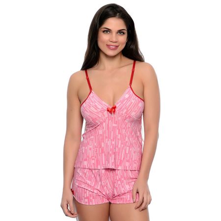 Short Doll Estampado com Laço em Cetim Hot Love