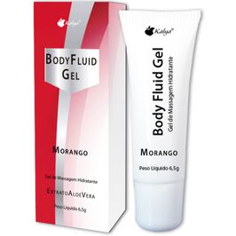 Body Fluid Gel Lubrificante Beijável com Aroma de Morango 6,5g Kalya