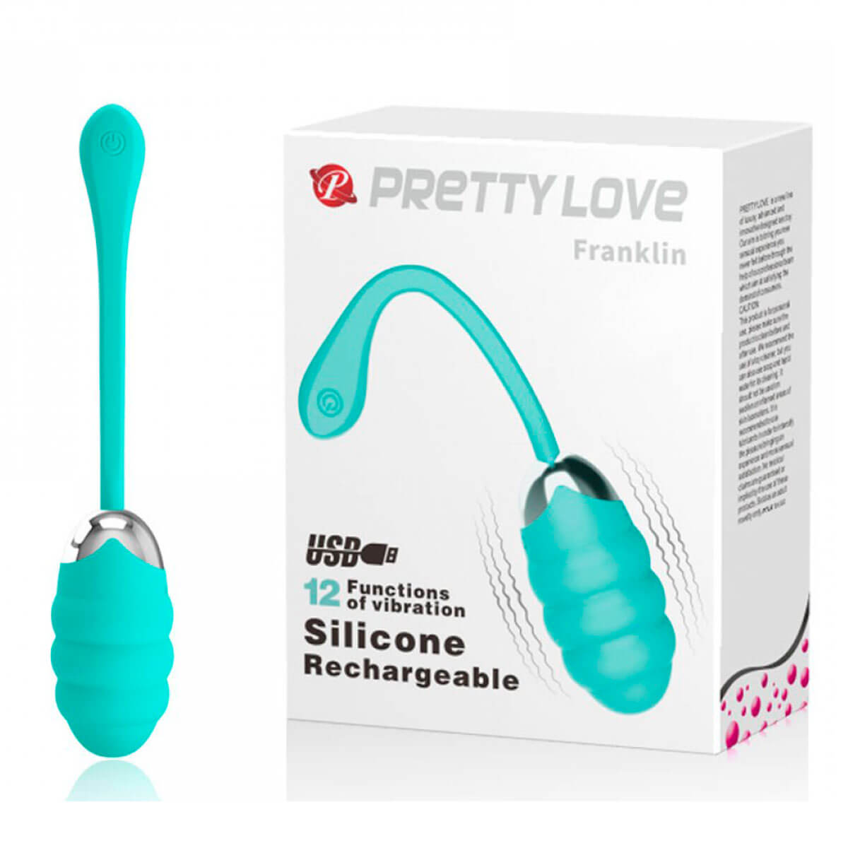 Pretty Love Franklin Bullet com Cápsula Vibratória 12 Vibrações Sexy Import