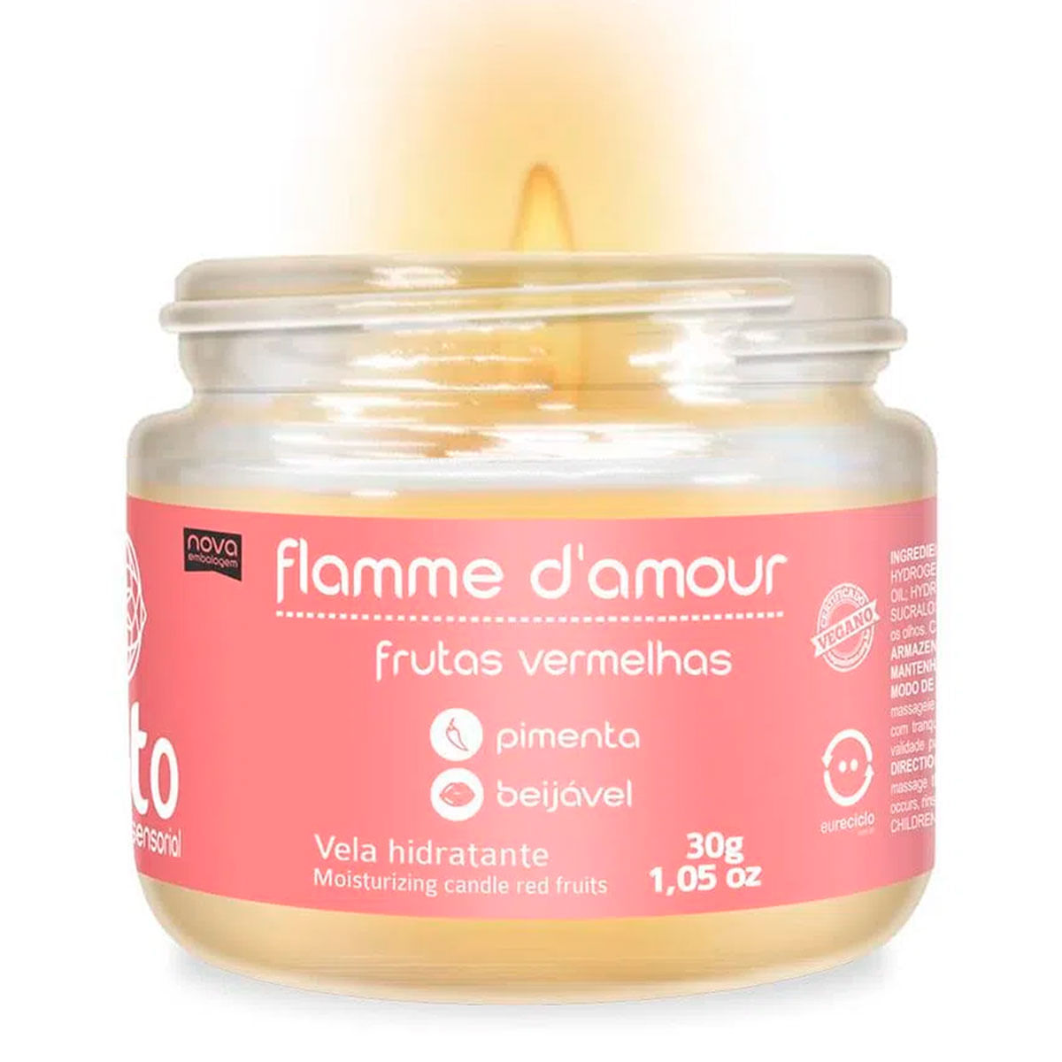 Flamme D'Amour Vela Aromática Frutas Vermelhas 30g Santo Sexo