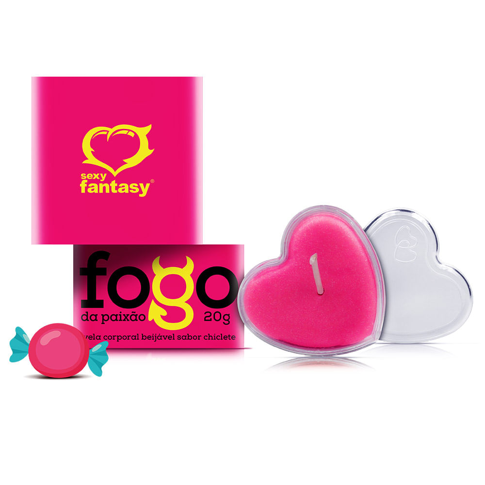 Fogo da Paixão Vela Corporal Beijável 20g Sexy Fantasy