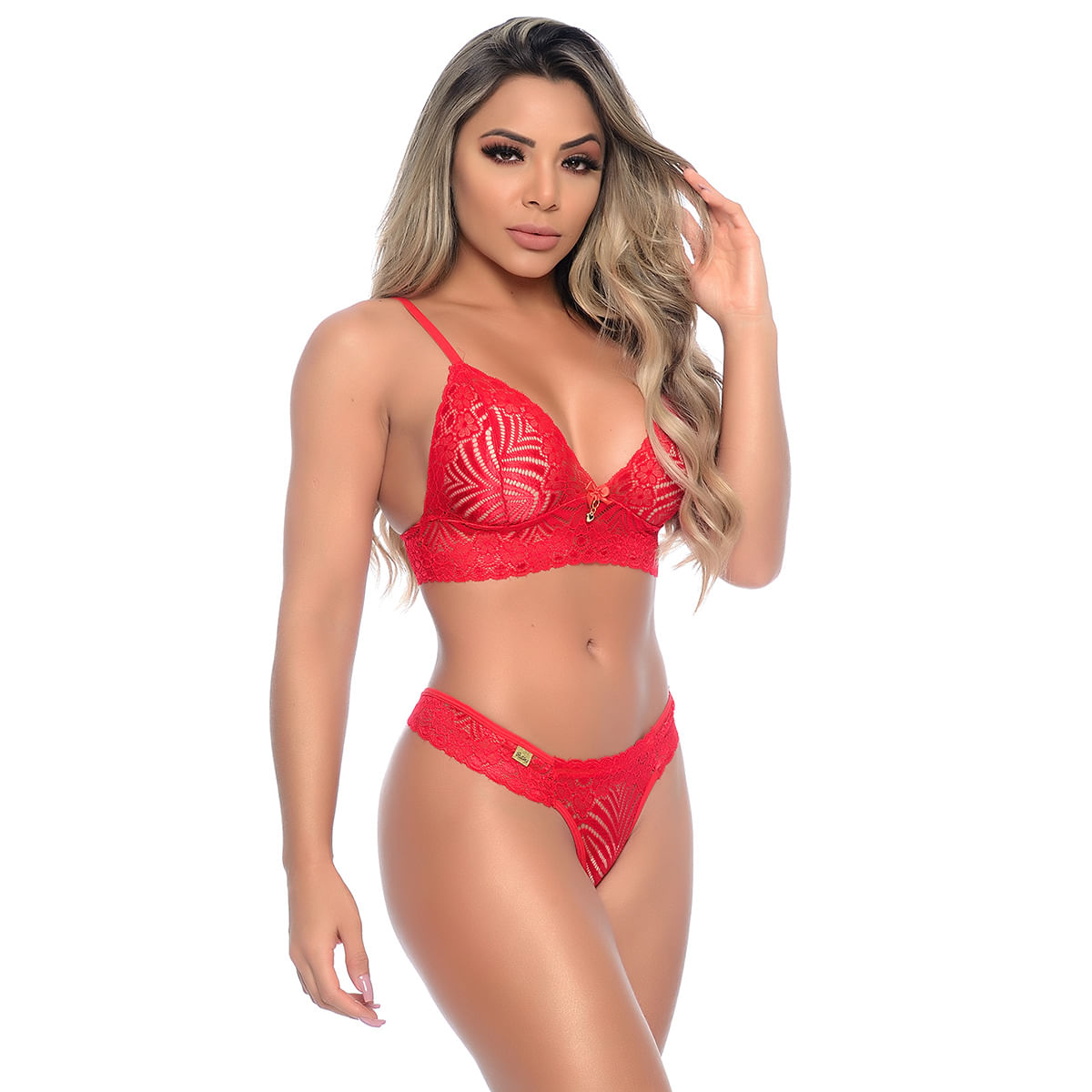 Conjunto com Calcinha Bandida Patitex