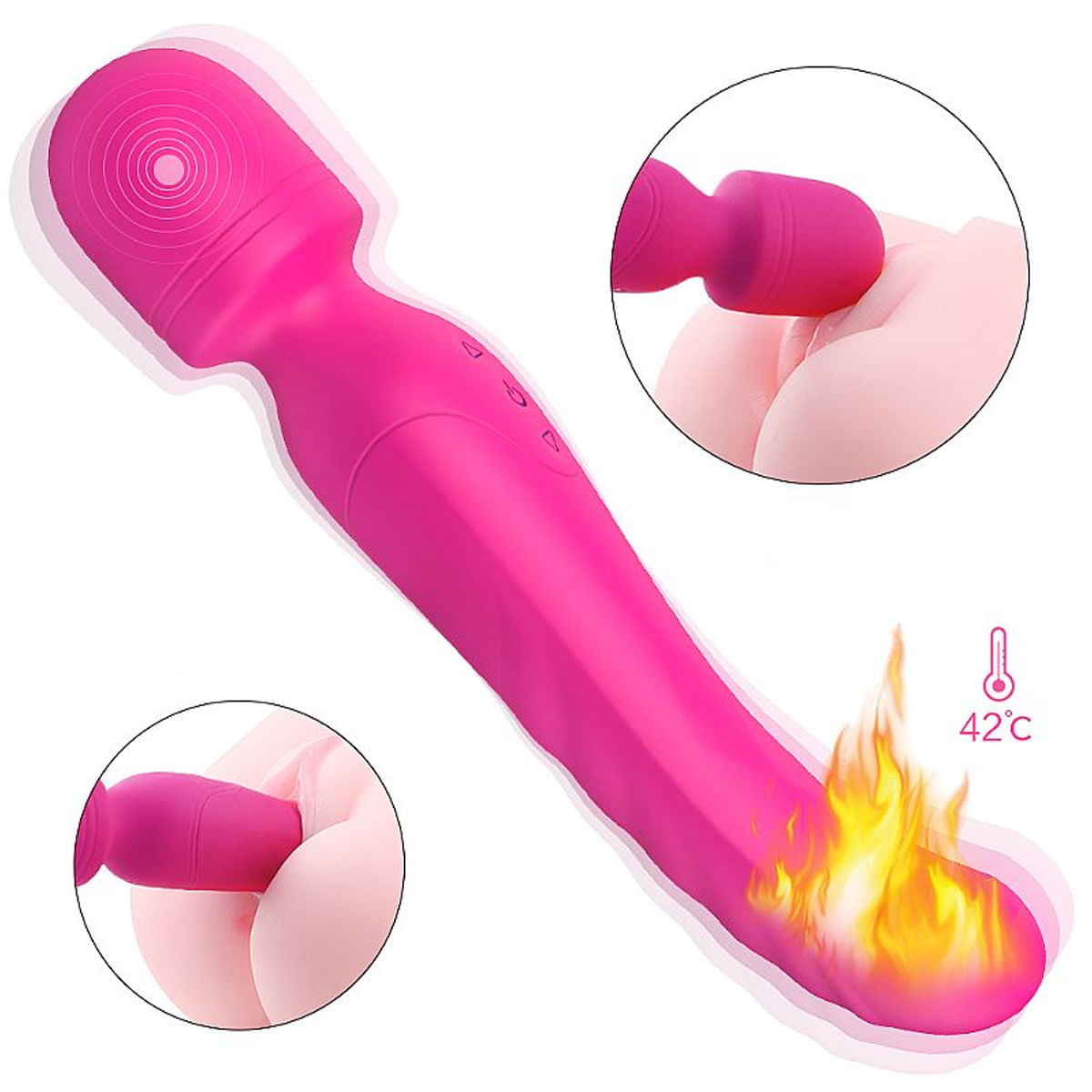 S-Hande Iris Massageador Varinha em Silicone com 9 Modos de Vibração Sexy Import