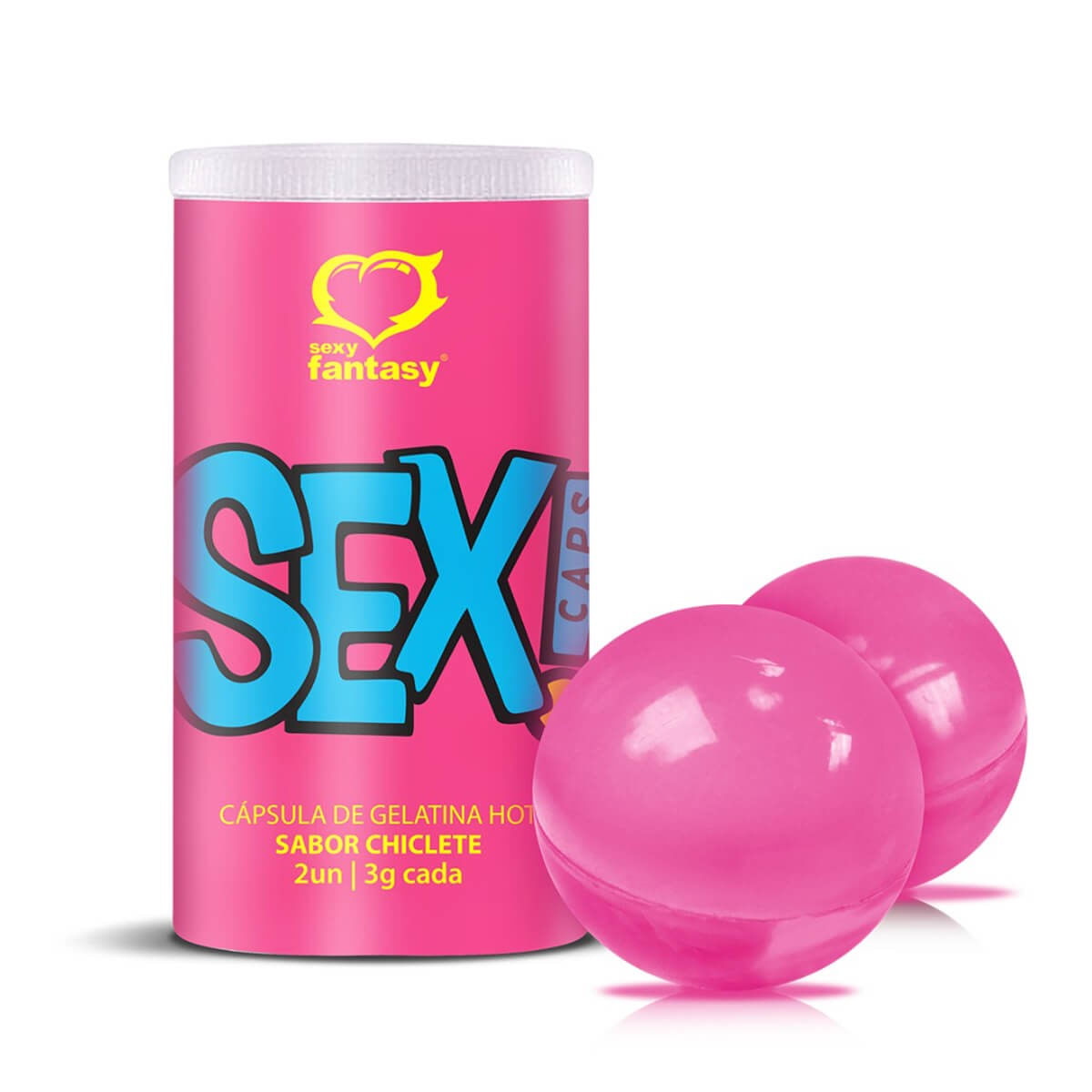 Sex Caps Hot Cápsulas Beijáveis com 2 unidades Sexy Fantasy Miess 