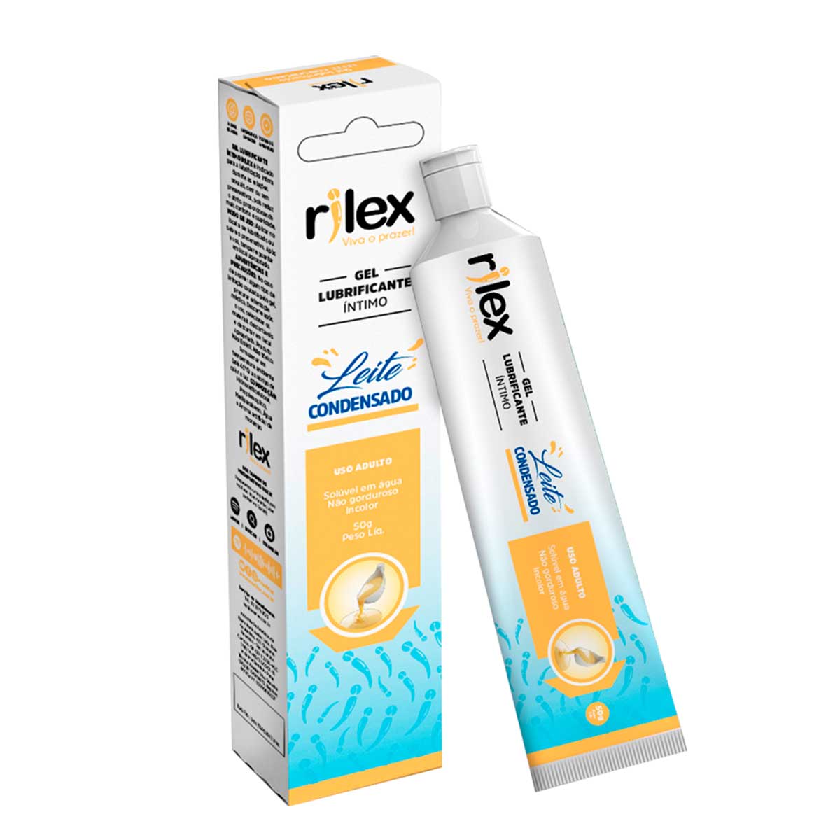 Gel Lubrificante Íntimo com Aroma de Leite Condensado 50g Rilex Gel Lubrificante Íntimo com Aroma de Leite Condensado 50g Rilex
