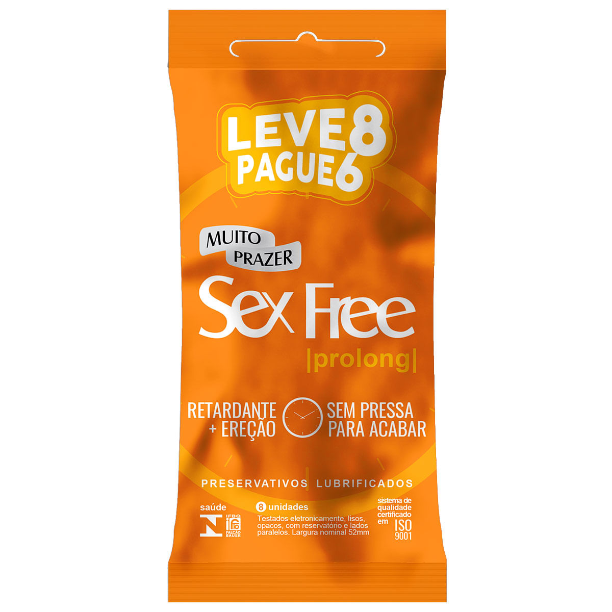 Preservativos Lubrificados Prolong Leve 8 Pague 6 Sex Free Preservativos Lubrificados Prolong Leve 8 Pague 6 Sex Free