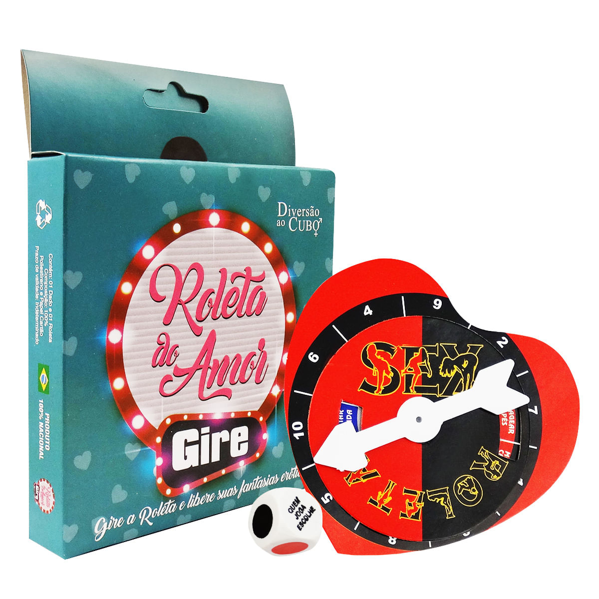 Roleta do Amor Jogo Erótico para Casal Diversão ao Cubo