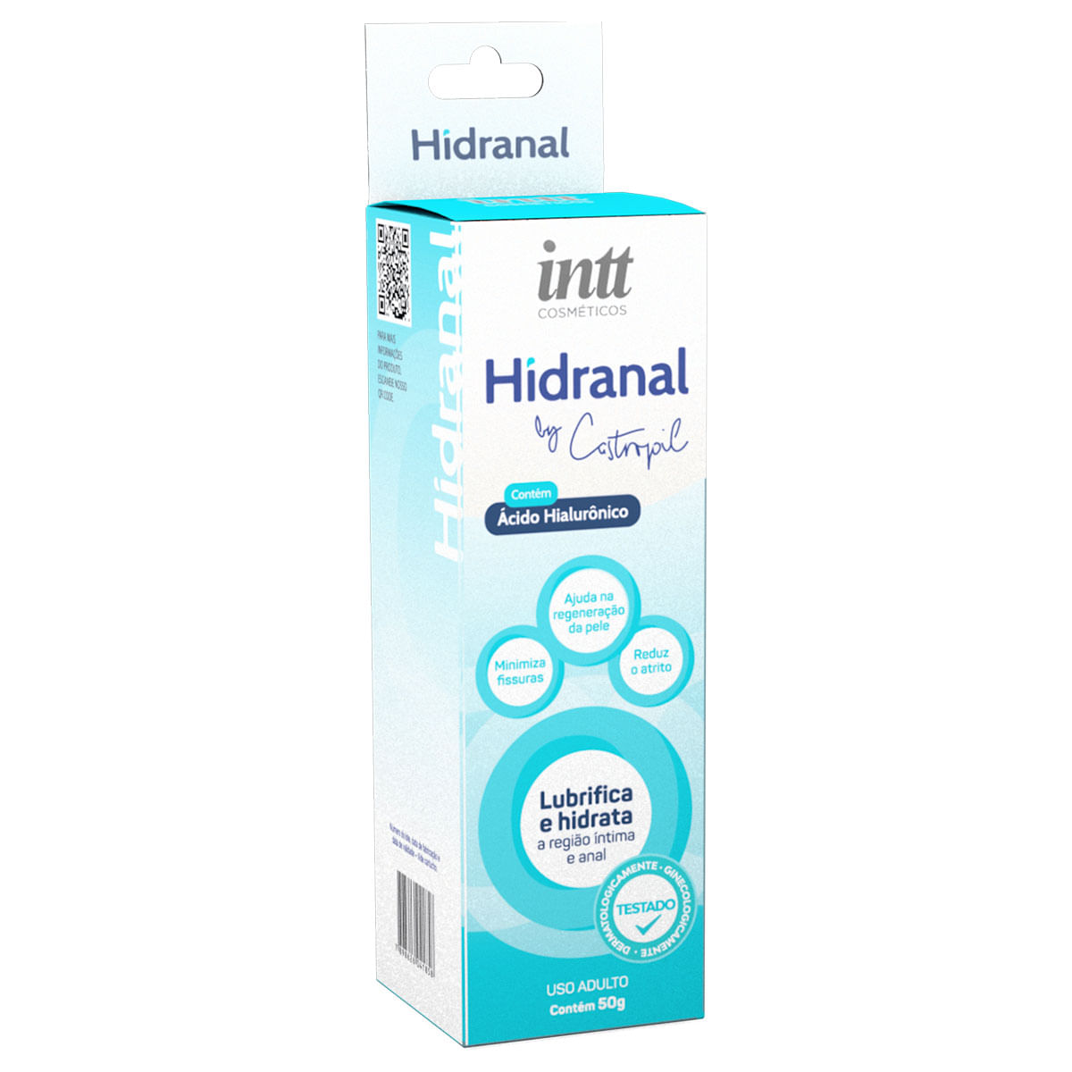 Hidranal Lubrificante Hidratante Anal com Ácido Hialurônico 50g By Castropil Intt