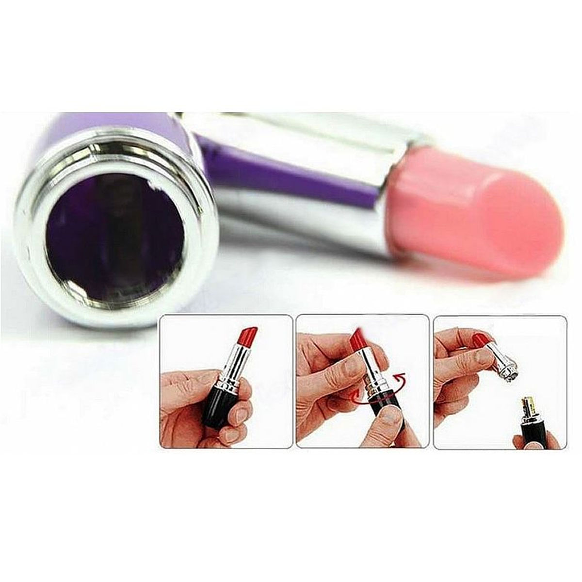 Lipstick Vibe Vibrador em Formato de Batom Vibração Unica Sexy Import
