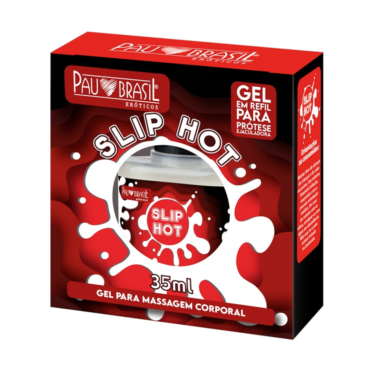 Slip Hot Gel em Refil para Prótese Ejaculadora 35ml Pau Brasil