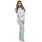 Pijama Feminino Calça Listrada com Manga Comprida Victory