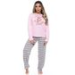 Pijama Feminino Calça Listrada com Manga Comprida Victory