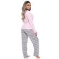 Pijama Feminino Calça Listrada com Manga Comprida Victory