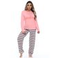 Pijama Feminino Calça Listrada com Manga Comprida Victory