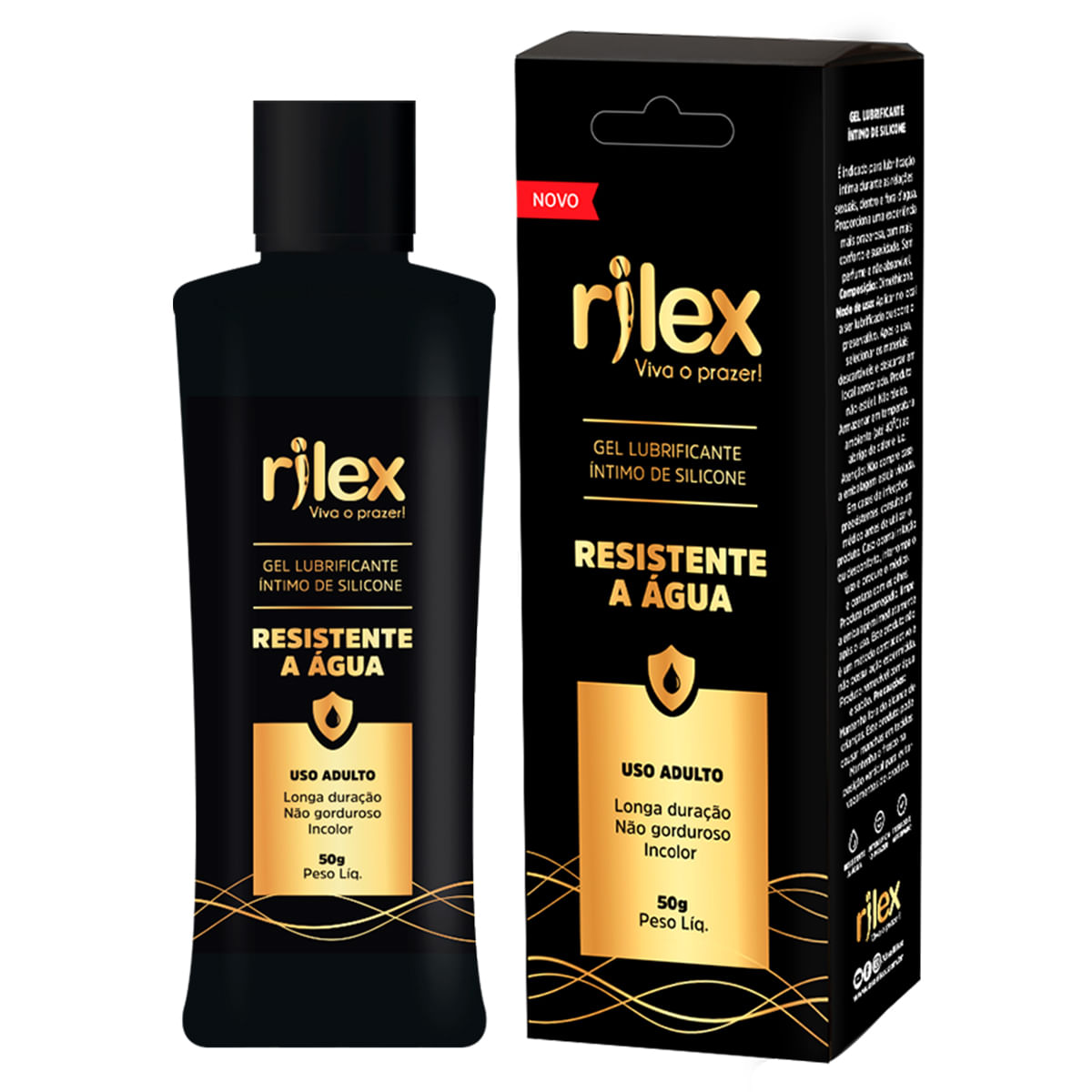 Gel Lubrificante Íntimo em Silicone Resistente à Água 50g Rilex Gel Lubrificante Íntimo em Silicone Resistente à Água 50g Rilex