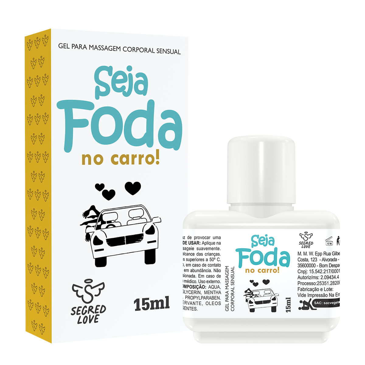 Seja Foda no Carro Gel para Massagem Esquenta e Esfria 15ml Secret Love