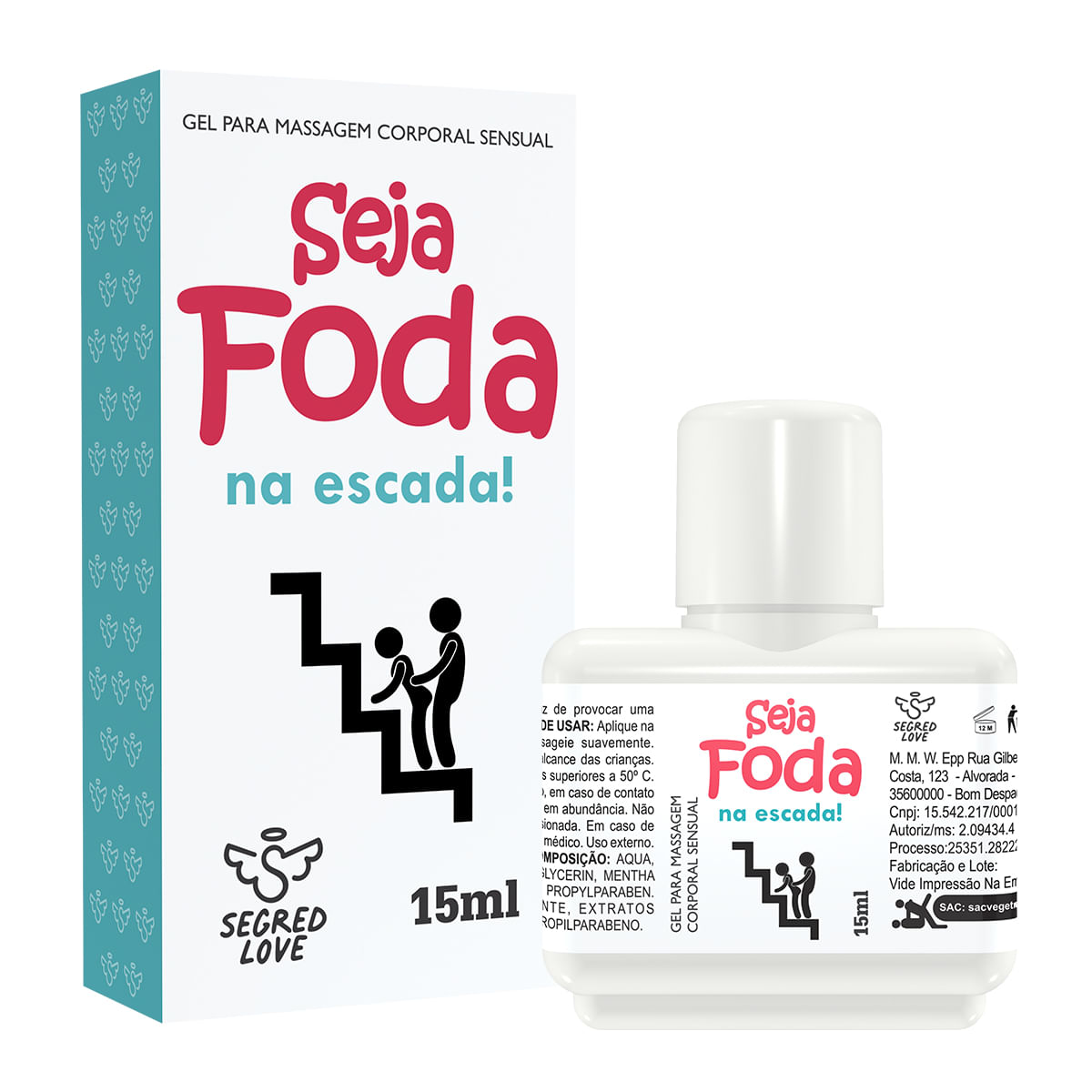 Seja Foda na Escada Gel para Sexo Oral e Massagem 15ml Secret Love Seja Foda na Escada Gel para Sexo Oral e Massagem 15ml Secret Love