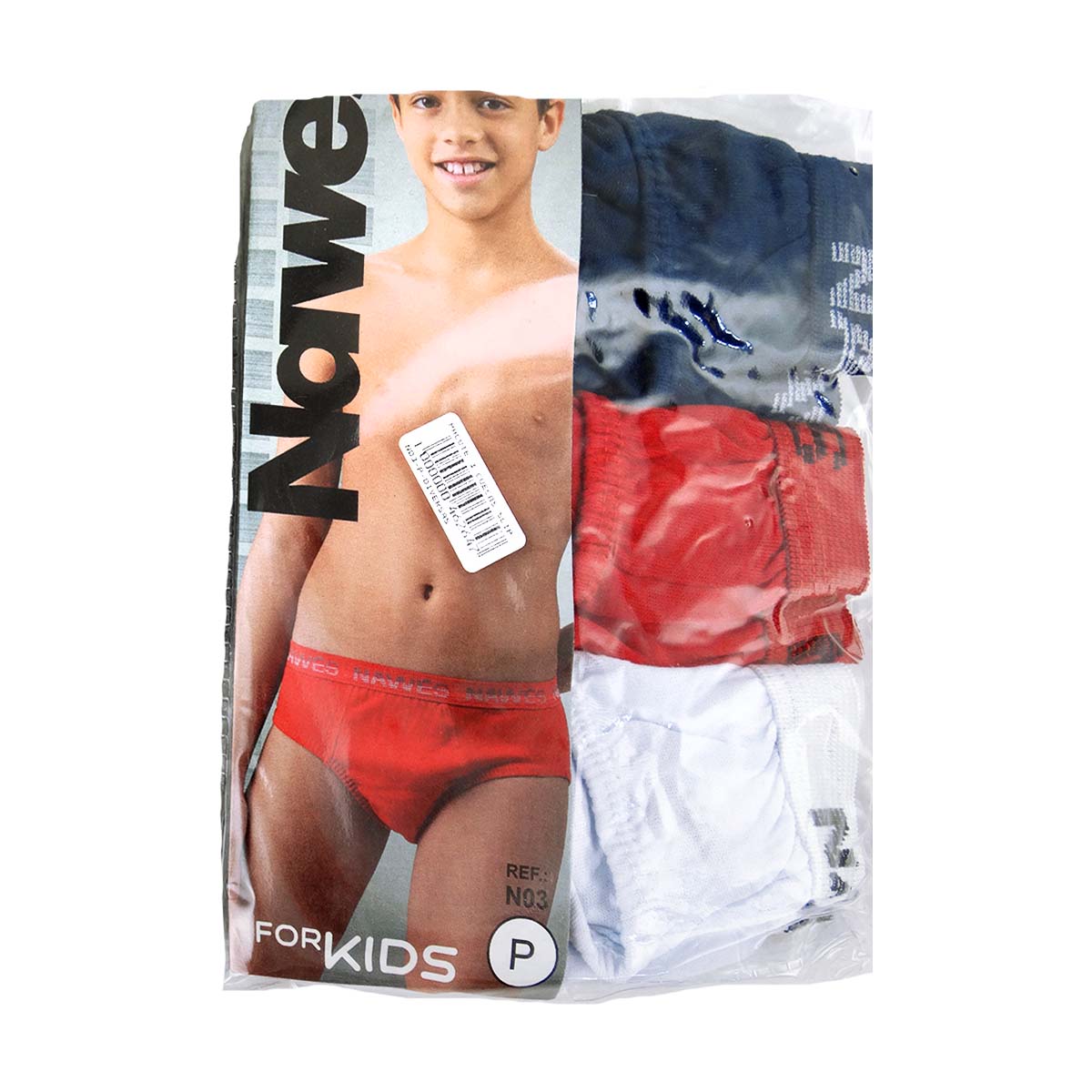 Kit 3 Cuecas Slip Infantil Nawes