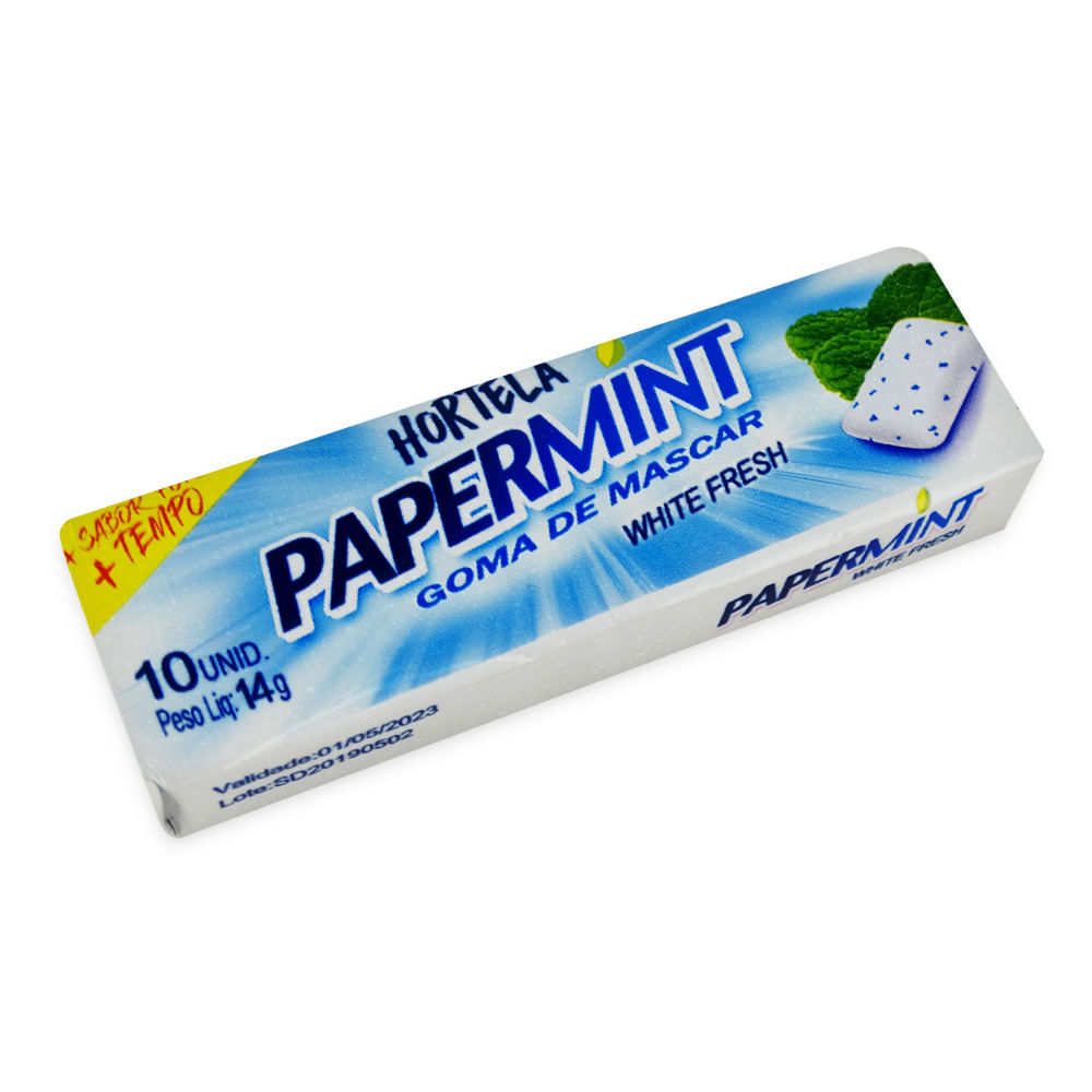 Papermint Goma de Mascar 10 unidades White Fresh Danilla Foods