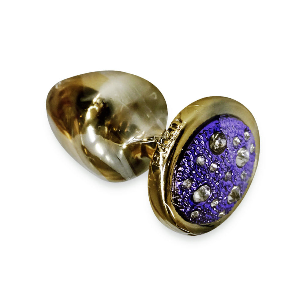 Plug Anal M Cromado Pedra Cravejada em Strass Linha Less 7,5x3,5 cm Hard Plug Anal M Cromado Pedra Cravejada em Strass Linha Less 7,5x3,5 cm Hard