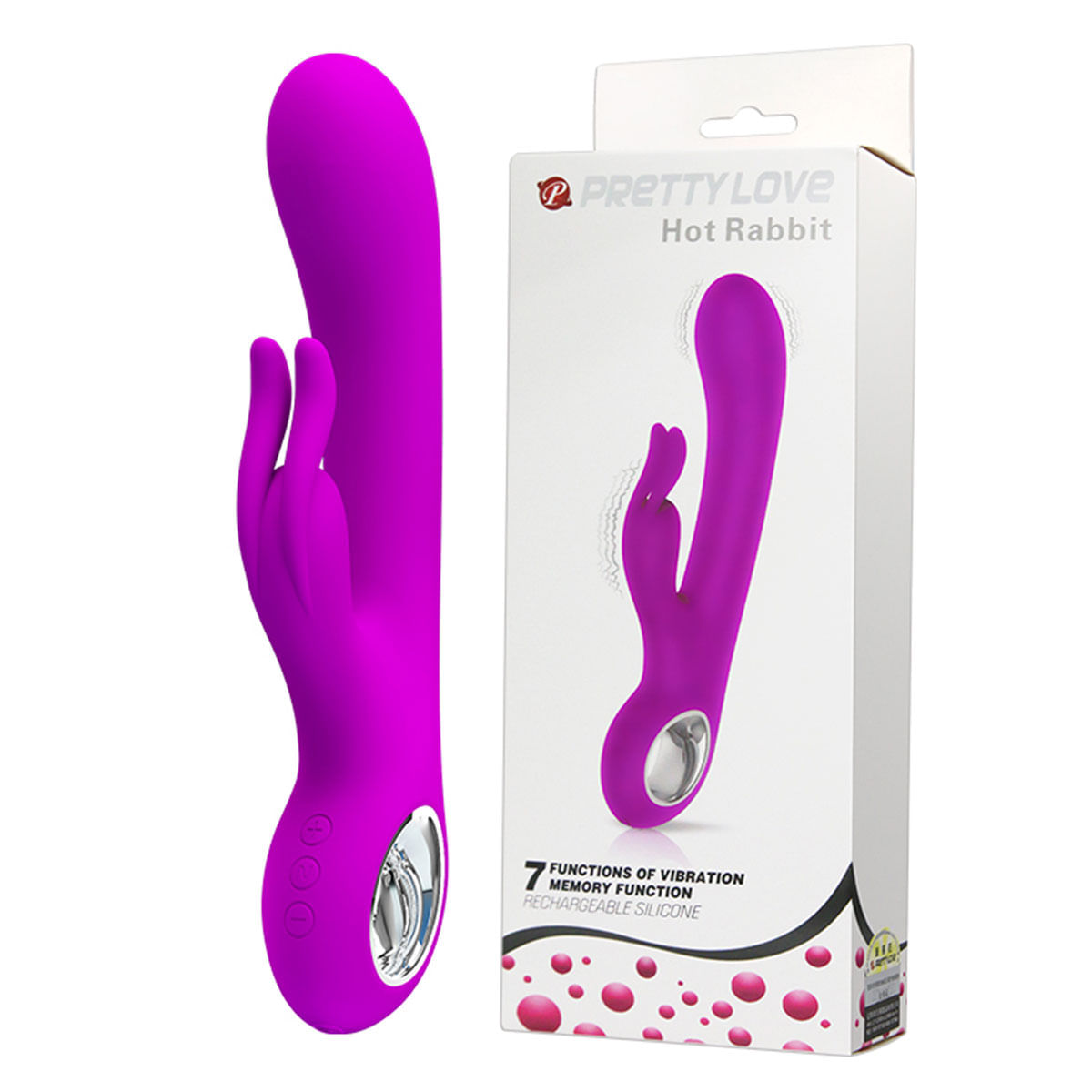 Pretty Love Hot Rabbit Massageador Feminino com 7 Modos de Vibração Sexy Import Pretty Love Hot Rabbit Massageador Feminino com 7 Modos de Vibração Sexy Import