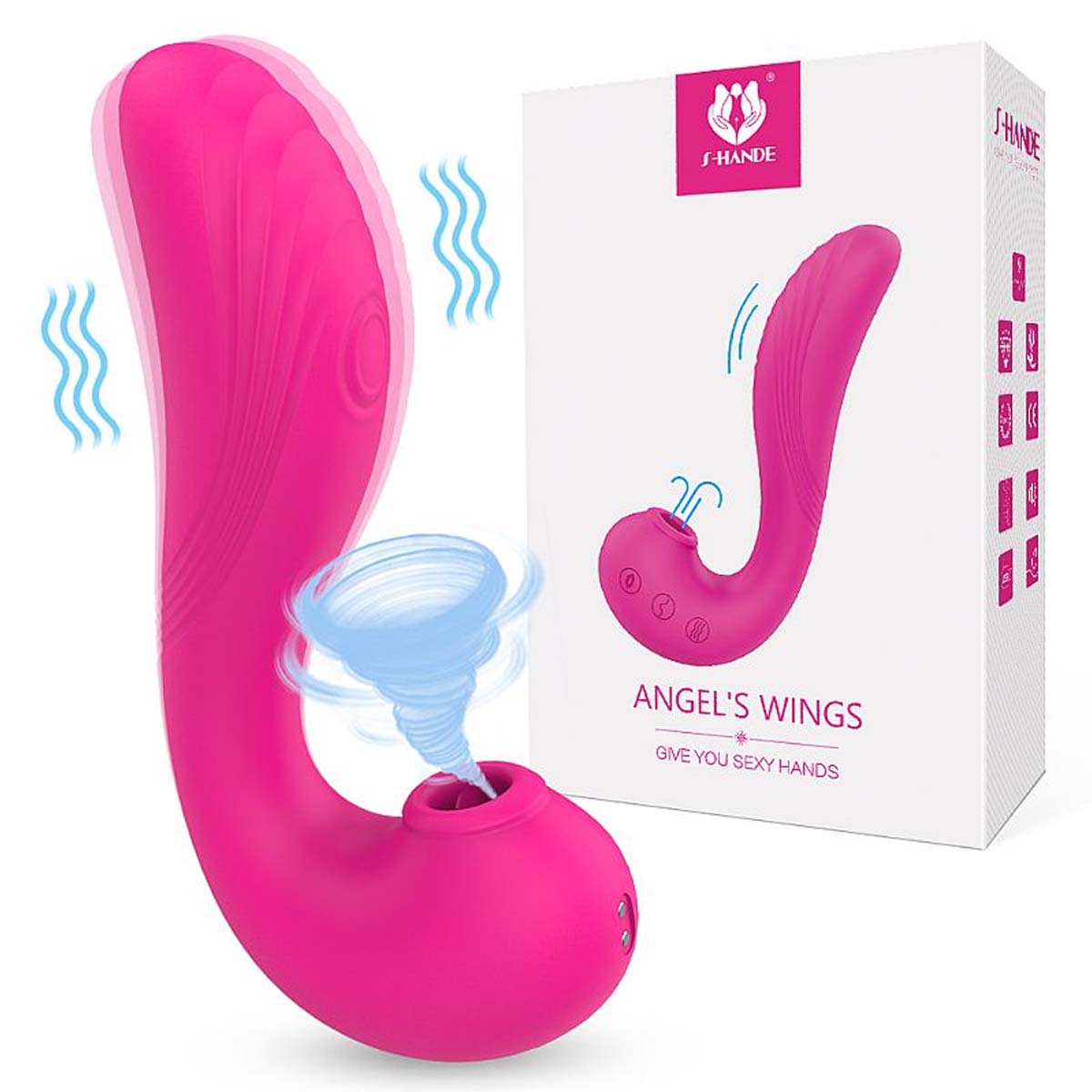 S-hande Angel's Wings Massageador de Ponto G com Pulsação na Ponta Sexy Import