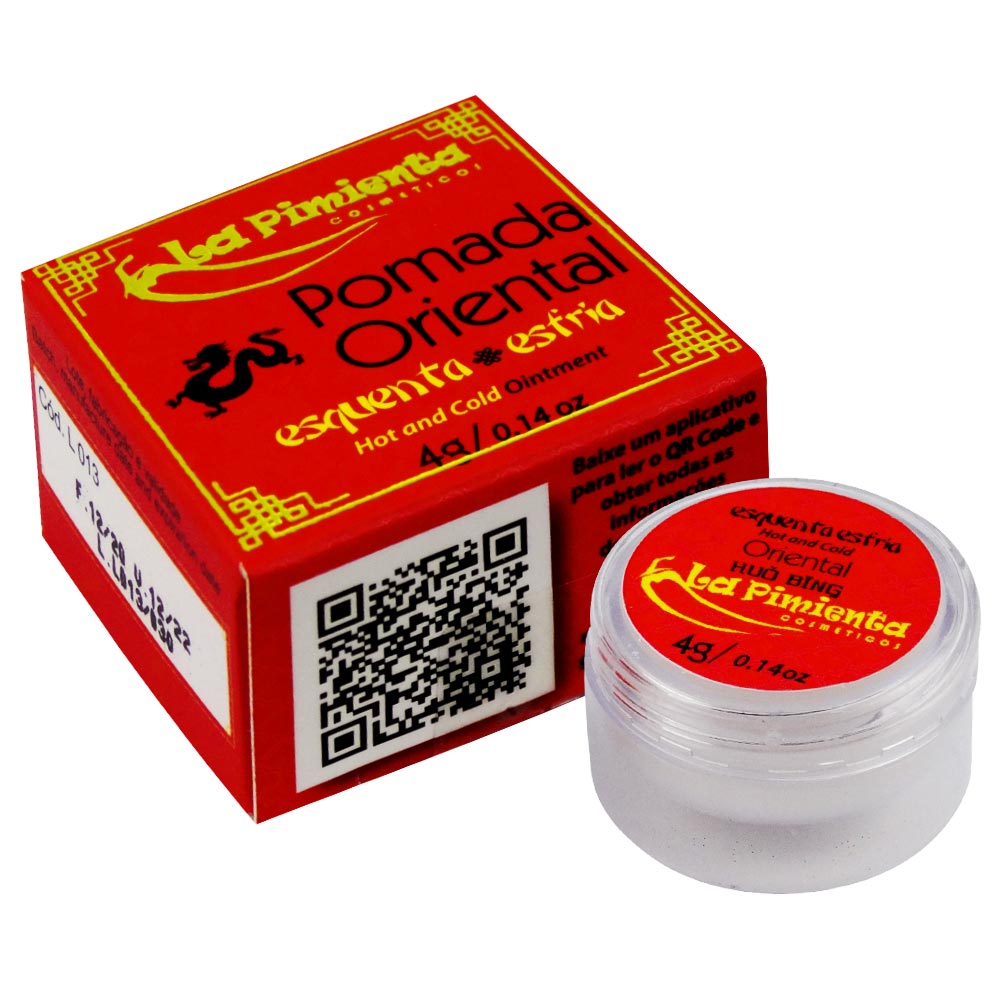 Pomada Oriental Huo Bing Creme de Massagem 4g La Pimienta Pomada Oriental Huo Bing Creme de Massagem 4g La Pimienta